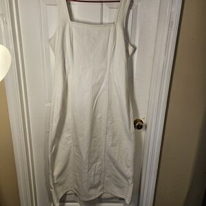 Abercrombie & Fitch Red Ruched Sheath Midi Dress